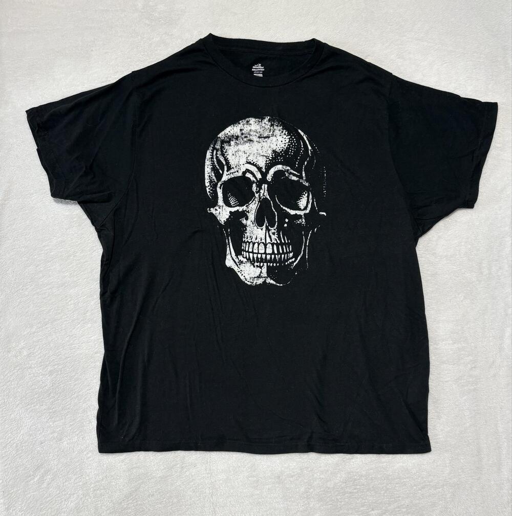 Halloween Skull Shirt Mens 2XL Black Graphic Tee Way To Celebrate!